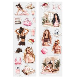 Stickers - Clear - På Rulle - Träning - Rosa