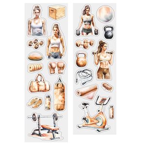 Stickers - Clear - På Rulle - Träning - Brun