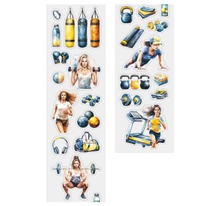 Stickers - Clear - På Rulle - Träning - Blågul