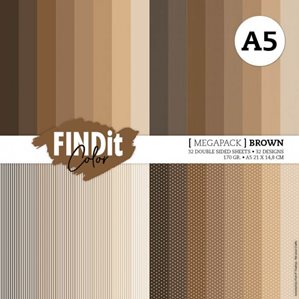 Megapack papper - Brown - A5