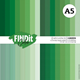 Megapack papper - Christmas Green - A5