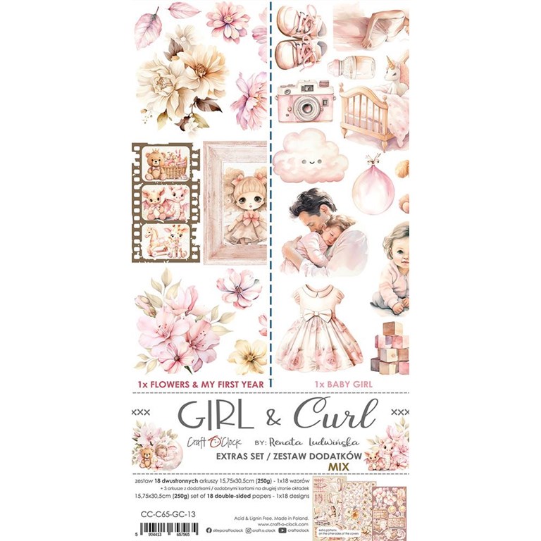 18st klippark - Girl & Curl MIX - Extras Set