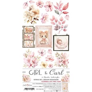 18st klippark - Flowers & My First Year Girl - Extras Set