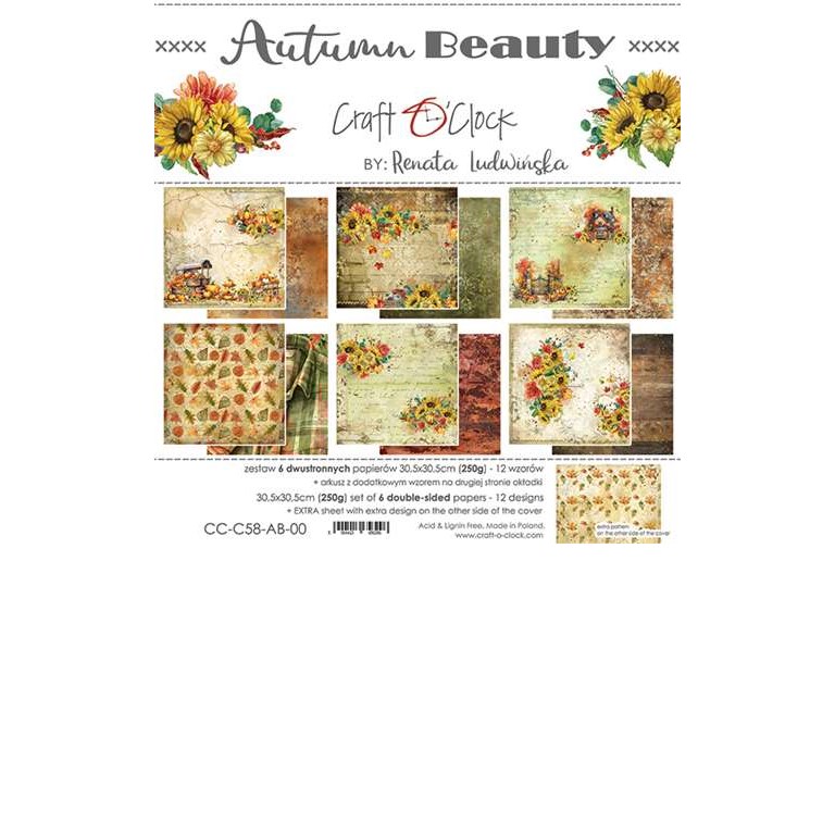 Scrapbookingpapper - 30x30cm - Autumn Beauty