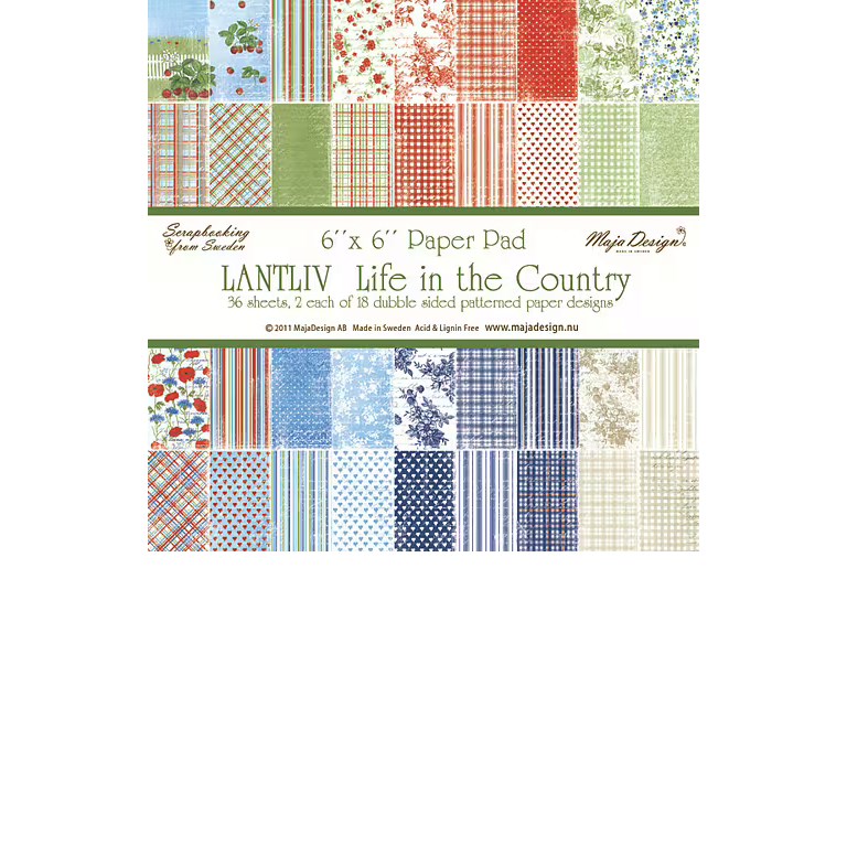 Pappersblock - Maja Design - Lantliv - 15x15cm