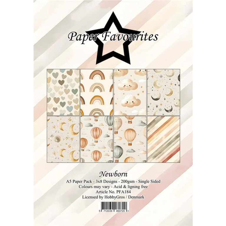 Scrapbookingpapper - A5 - Newborn