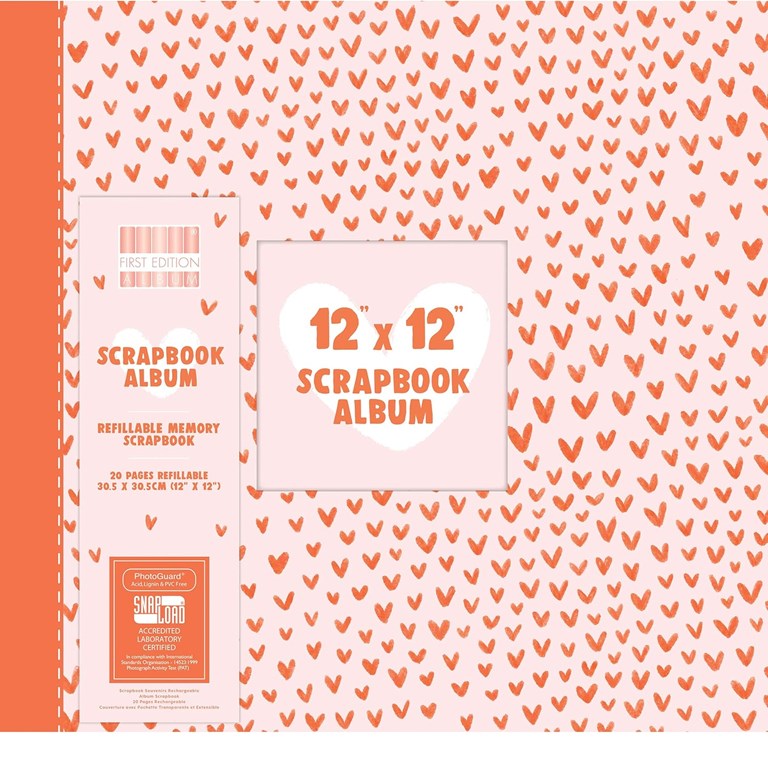 Scrapbookingalbum - Hjärtan - 30x30cm