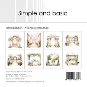 Scrapbookingpapper - 15x15cm - A Sense of Romance