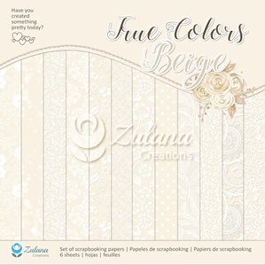 Scrapbookingpapper - 30x30cm - True Colors Beige