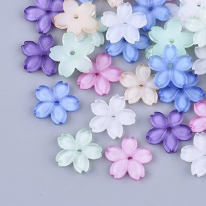 Pärlblommor - Färgmix - 11mm - 50st