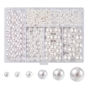 Pärlor i sortimentask  - 4 till 12mm - ca 760 pärlor