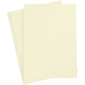 Slät Cardstock - A4 - Pastellgul - 10st - 210g