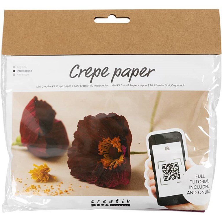 DIY-kit - Kräppapper - Vallmo
