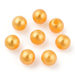 Akrylpärlor med pärlemoryta - 6mm - 250st - Orange