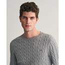 COTTON CABLE C-NECK