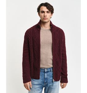 CABLE ZIP CARDIGAN