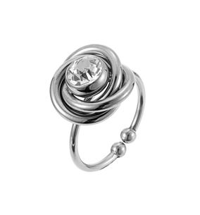 Knot Crystal Adjustable Ring