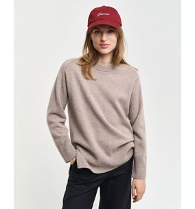 HERRINGBONE DETAIL C-NECK