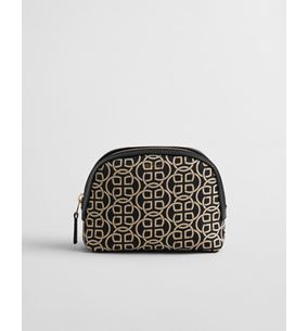 G PATTERN FABRIC MAKE UP BAG