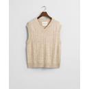 CABLE V-NECK VEST