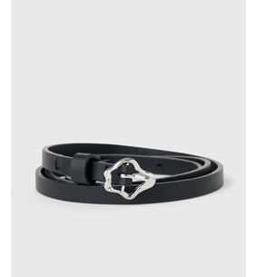 Small Coral Leather Belt