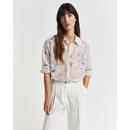 REL FLORAL PRINT COT SILK SHIRT