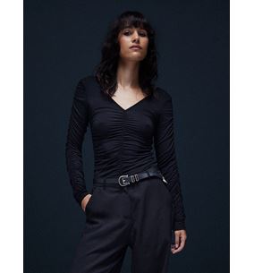 YAVA V -NECK LS TOP