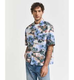 REL RESORT ISLAND PRINT SHIRT