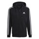 Adidas 3S FZ HOOD BLACK/WHITE