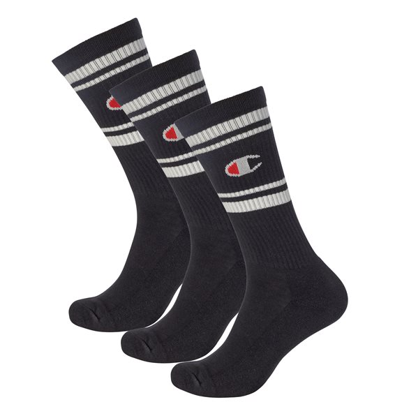 Champion 3PK CREW SOCK BLACK