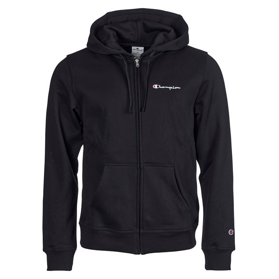 Champion ZIP HOOD S LOGO BLACK