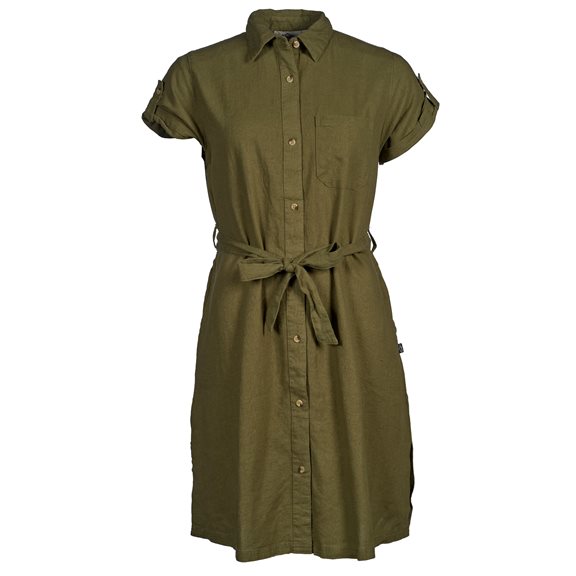 Tuxer CHARLENE LINEN DRESS OLIV