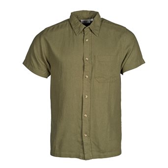 Tuxer FRANK LINEN SS SHIRT OLIVI