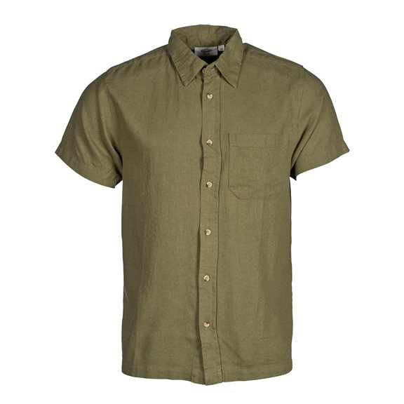 Tuxer FRANK LINEN SS SHIRT OLIVI