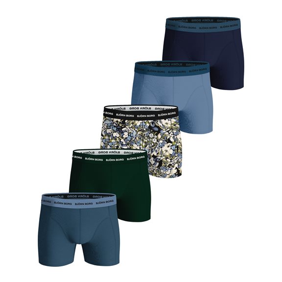 Björn Borg 5P BOXER BLUE/GREEN