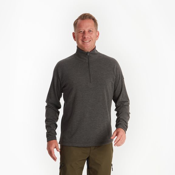 Tuxer PAUL MERINO 1/4 ZIP CARBON