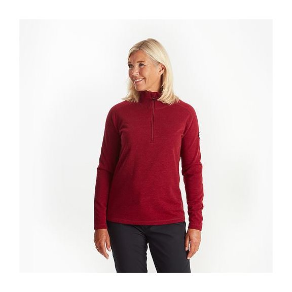 Tuxer POLLY MERINO 1/4 ZIP RED