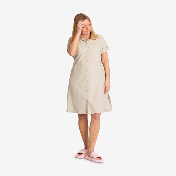 Tuxer CHERYL LINEN DRESS STONE