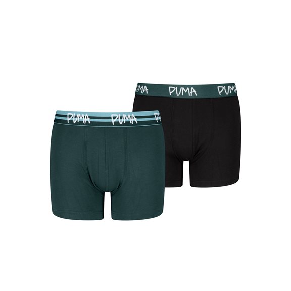 Puma 2P SCRIPT BOXER GREEN/BLK