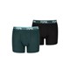 Puma 2P SCRIPT BOXER GREEN/BLK