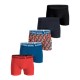 Björn Borg 5P BOXER ORANGE/BLUE