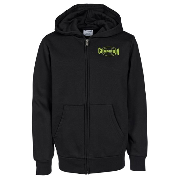 Champion FULL ZIP JR HOOD BLACK