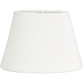Oval Lampskärm sammet vit 20cm