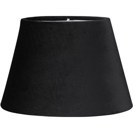 Lampskärm oval sammet svart