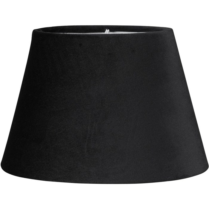Lampskärm oval sammet svart