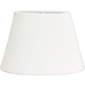 Oval Lampskärm sammet vit 25cm