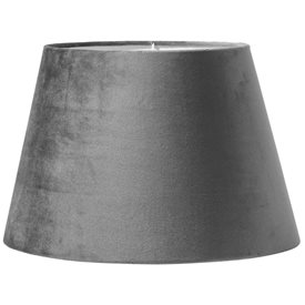 Oval lampskärm sammet grå 25cm
