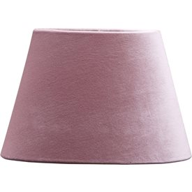Oval lampskärm sammet klarrosa 25cm