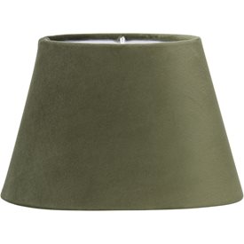 Oval lampskärm sammet grön 25cm