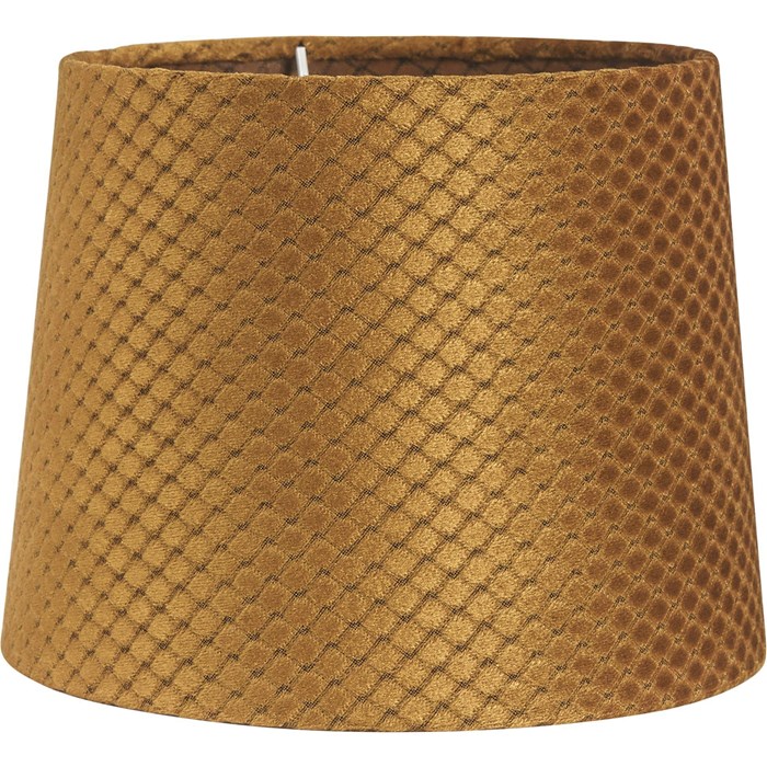 Sofia lampskärm Sammet ruta ocra 20cm